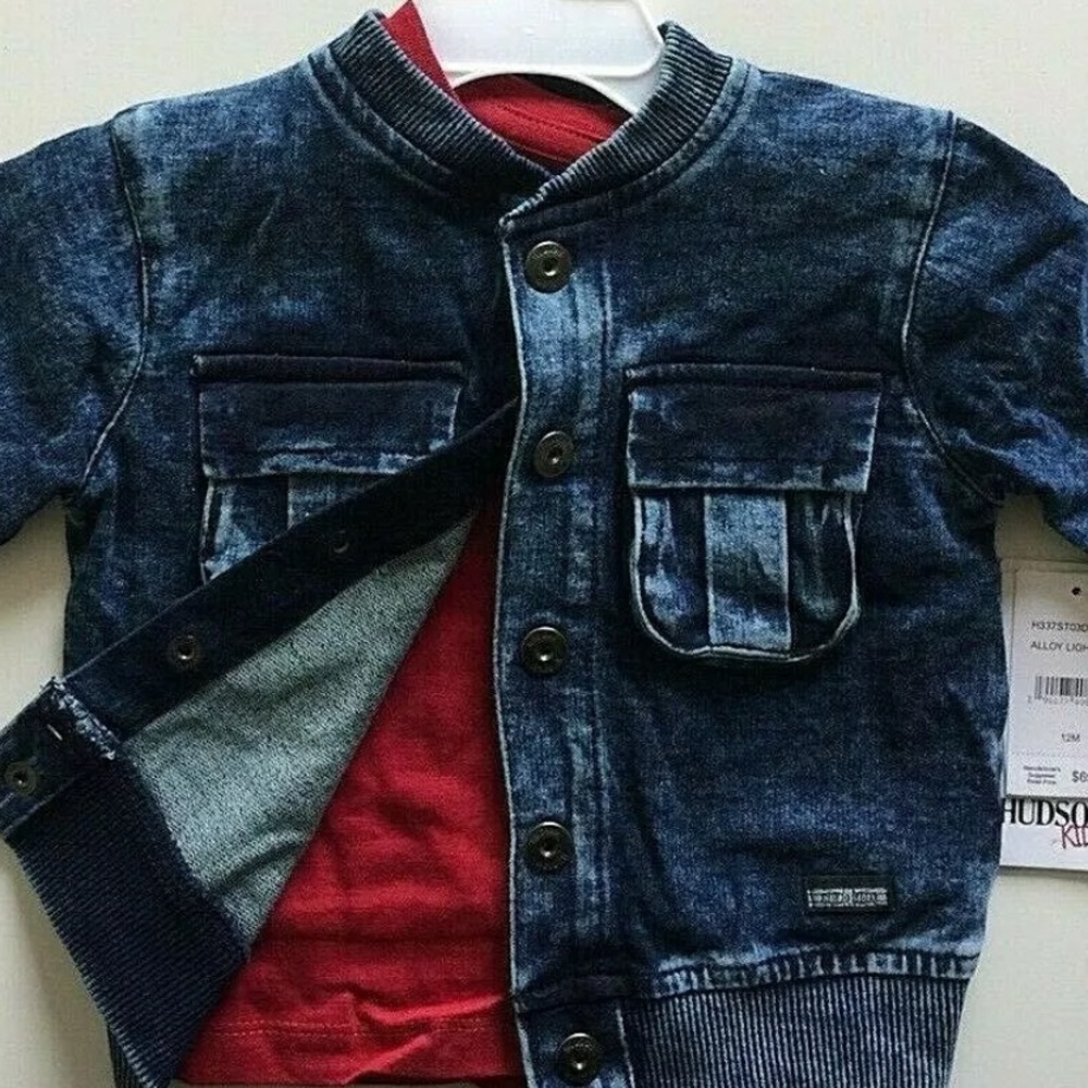 🖤Hudson Alloy Light Infant Boys 3p Set 9/12 months